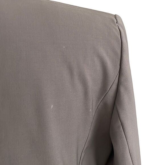 Ann Taylor Gray Taupe Wool Blend 1 Button Blazer - Size 10P - Picture 11 of 12